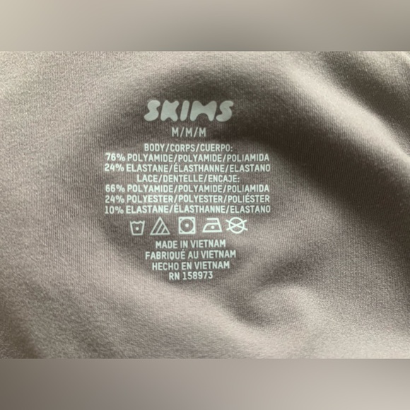 Skims Fits Everybody Lace Long Slip Dress Zinc size Medium NWT Limited Edition - Picture 7 of 10